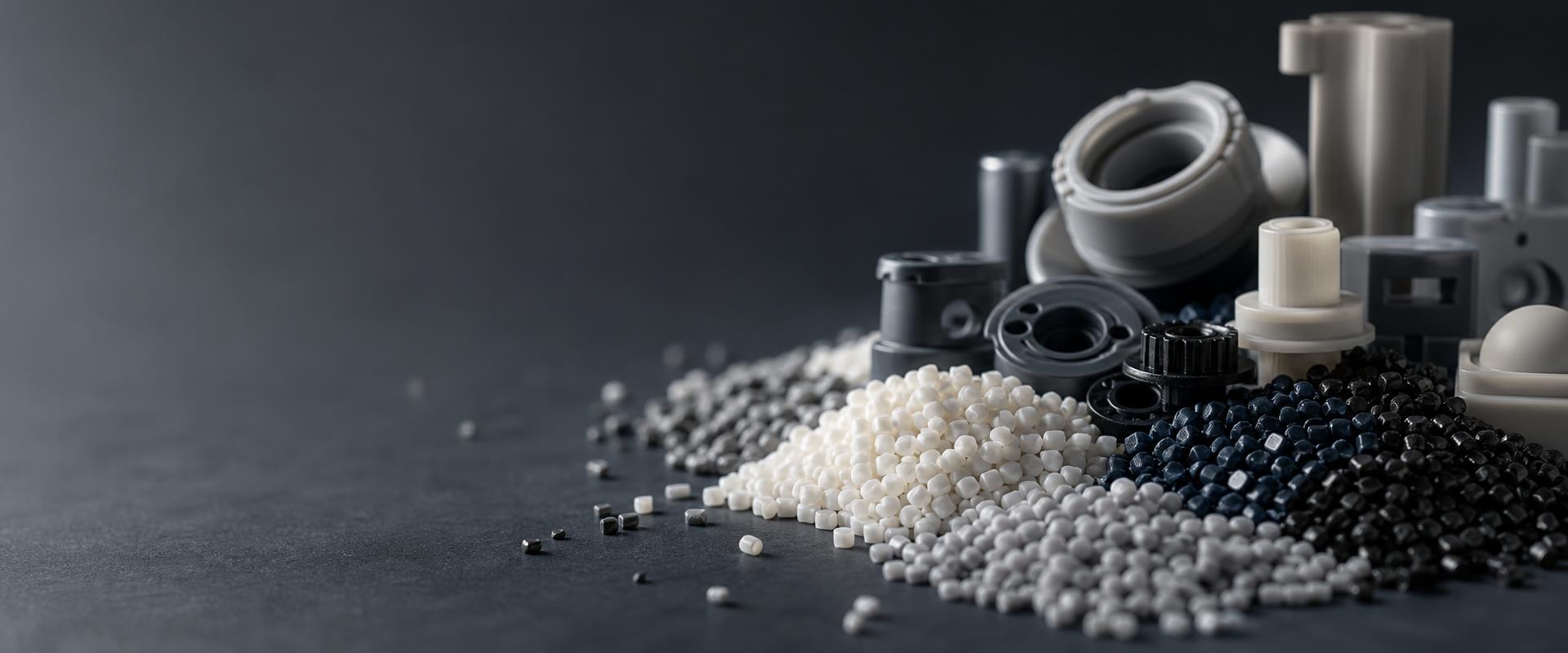 Polymer granules and moulded plastic parts