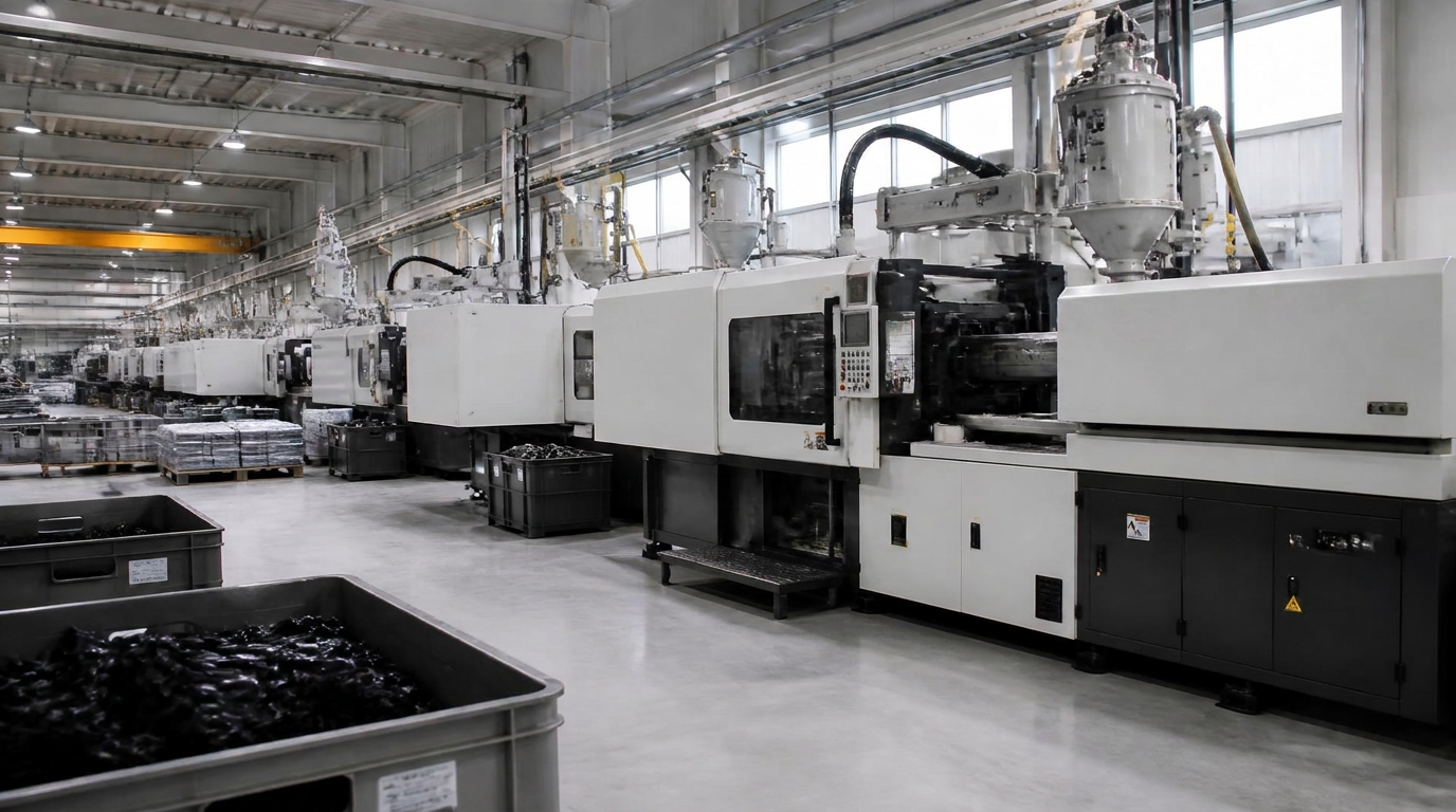 Industrial polymer manufacturing floor